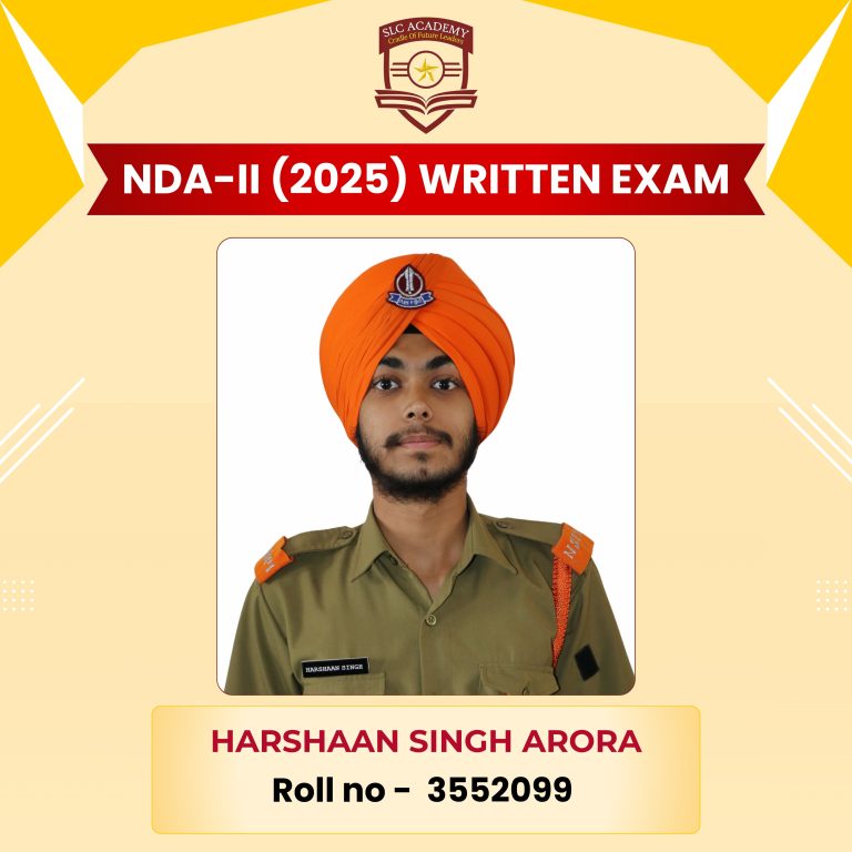 NDA-II 2025 written exam selected student from top NDA and SSB coaching in Punjab - SLC Academy.