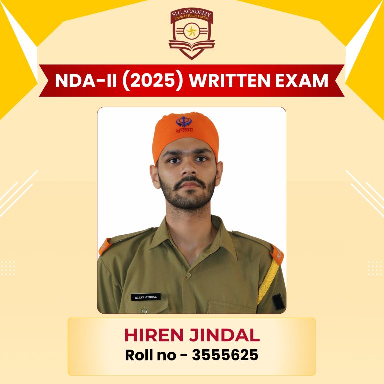 NDA-II 2025 written exam selected student from top NDA and SSB coaching in Punjab - SLC Academy