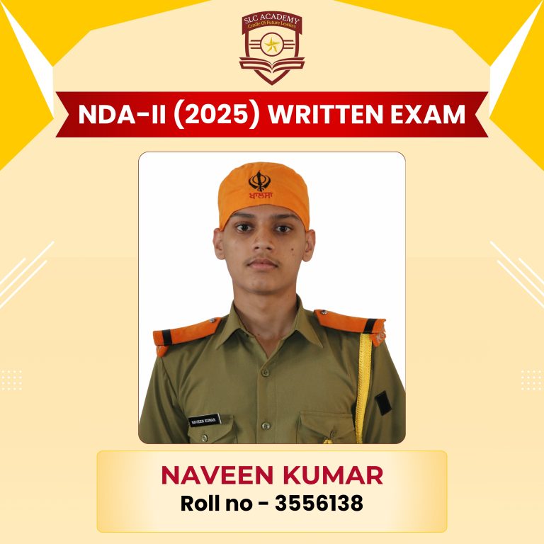 NDA-II 2025 written exam selected student from top NDA and SSB coaching in Punjab - SLC Academy
